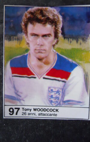 FIGURINA ALBUM MUNDIAL 1982 ESPANA GIORNALINO #97 ENGLAND TONY WOODCOCK [AF3]