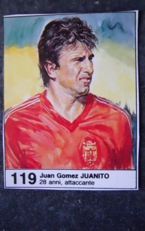 FIGURINA ALBUM MUNDIAL 1982 GIORNALINO #119 SPAGNA JUAN GOMEZ JUANITO [AF3]