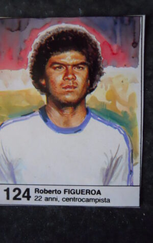 FIGURINA ALBUM MUNDIAL 1982 ESPAN GIORNALINO #124 URUGUAY ROBERTO FIGUEROA [AF3]