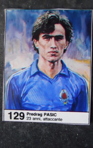 FIGURINA ALBUM MUNDIAL 1982 ESPANA GIORNALINO #129 JUGOSLAVIA PEDRAG PASIC [AF3]