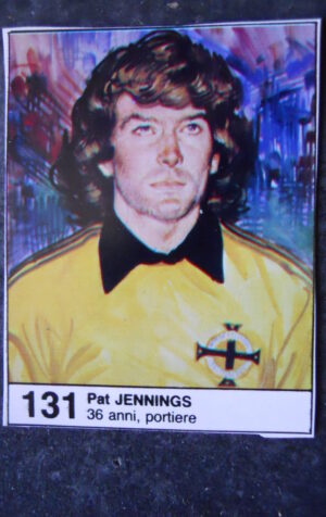 FIGURINA ALBUM MUNDIAL 1982 GIORNALINO #131 IRLANDA NORD PAT JENNINGS [AF3]