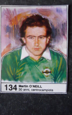 FIGURINA ALBUM MUNDIAL 1982 GIORNALINO #134 IRLANDA NORD MARTIN O’NEILL [AF3]