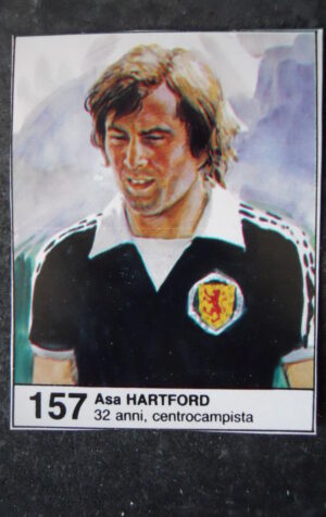 FIGURINA ALBUM MUNDIAL 1982 ESPANA GIORNALINO #157 SCOZIA ASA HARTFORD [AF3]