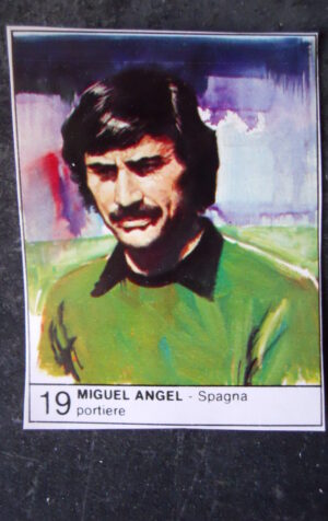 FIGURINA ALBUM 1980 CALCIOEUROPA GIORNALINO #19 SPAGNA MIGUEL ANGEL [AF3]