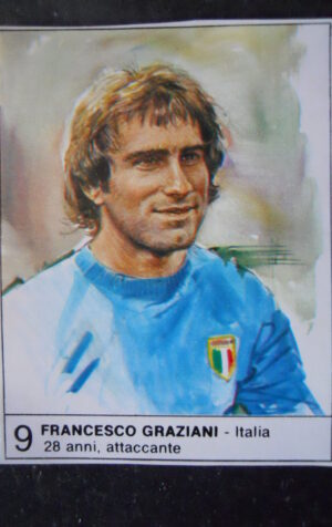 FIGURINA ALBUM 1980 CALCIOEUROPA GIORNALINO #9 ITALIA FRANCESCO GRAZIANI [AF3]