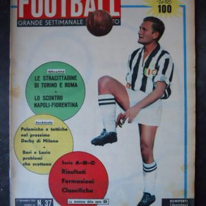 FOOTBALL SETTIMANALE 37 1960 BONIPERTI CON FOTO PAGINA DELLA ROMA [D3]