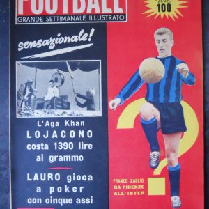 FOOTBALL SETTIMANALE 28 1960 LEONE YACHINE PORTIERE FRANCO ZAGLIO [D3]