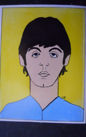 FIGURINA STICKERS GIORNALINO 1985 #9 PAUL MCCARTNEY BEATLES [AFZ]