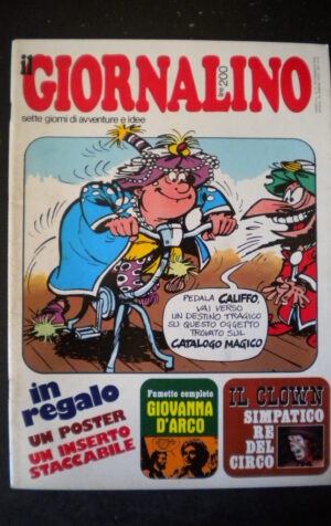 GIORNALINO 7 1976 CON FIGURINE CALCIATORI ALBUM 1976-77 - POSTER PINKY [W64]