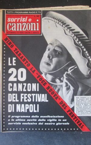 SORRISI CANZONI 24 1958 NINO TARANTO CANZONI FESTIVAL DI NAPOLI [SC5E]