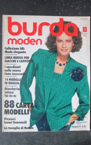 BURDA 10 1985 CON CARTAMODELLI [G784]