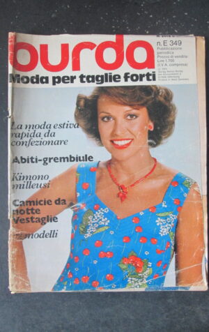 BURDA 349 1976 CON CARTAMODELLI PER TAGLIE FORTI [G784]