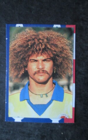 FIGURINA STICKER IL MIO MONDIALE GIORNALINO #102 CARLOS VALDERRAMA [AF3]