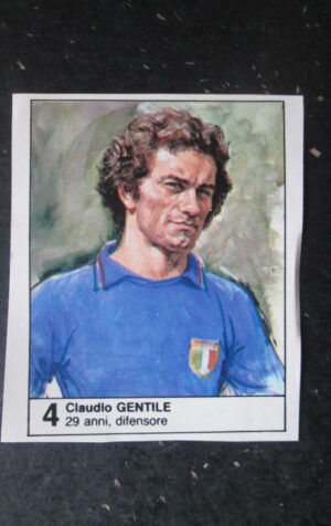 FIGURINA STICKER MUNDIAL 1982 GIORNALINO #4 CLAUDIO GENTILE ITALIA [AF3]