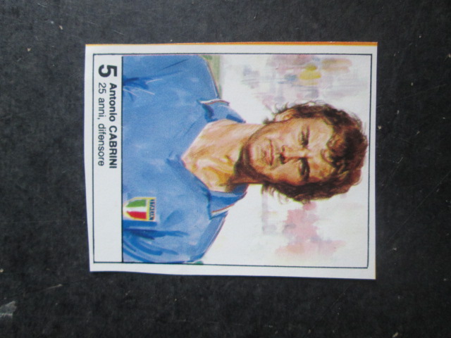 FIGURINA STICKER MUNDIAL 1982 GIORNALINO #5 ANTONIO CABRINI ITALIA [AF3]