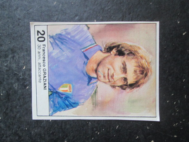 FIGURINA STICKER MUNDIAL 1982 GIORNALINO #20 FRANCESCO GRAZIANI ITALIA [AF3]