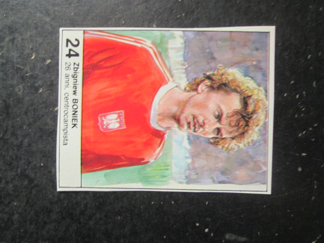 FIGURINA STICKER MUNDIAL 1982 GIORNALINO #24 ZBIGNIEW BONIEK POLONIA [AF3]