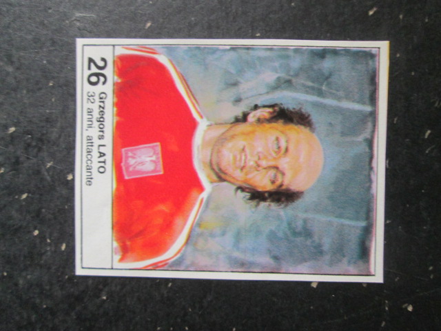 FIGURINA STICKER MUNDIAL 1982 GIORNALINO #26 GRZEGORS LATO POLONIA [AF3]