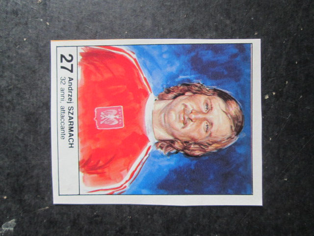 FIGURINA STICKER MUNDIAL 1982 GIORNALINO #27 ANDRZEJ SZARMACH POLONIA [AF3]