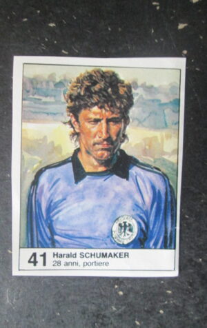 FIGURINA MUNDIAL 1982 GIORNALINO #41 HARALD SCHUMAKE GERMANIA OVEST [AF3]