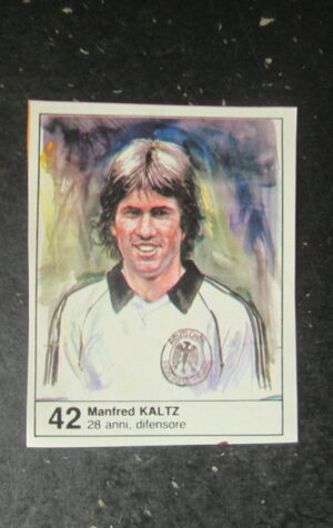 FIGURINA STICKER MUNDIAL 1982 GIORNALINO #42 MANFRED KALTZ GERMANIA OVEST [AF3]