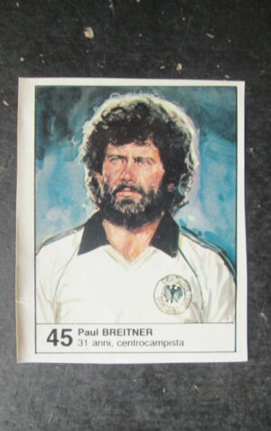 FIGURINA STICKER MUNDIAL 1982 GIORNALINO #45 PAUL BREITNER GERMANIA OVEST [AF3]