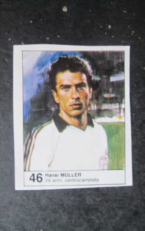 FIGURINA STICKER MUNDIAL 1982 GIORNALINO #46 HANSI MULLER GERMANIA OVEST [AF3]