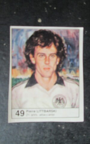 FIGURINA MUNDIAL 1982 GIORNALINO #49  PIERRE LITTBARSKI GERMANIA OVEST [AF3]