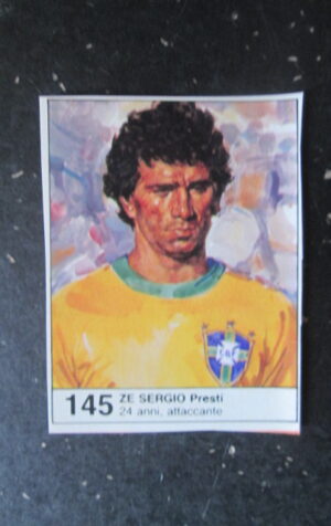 FIGURINA STICKER MUNDIAL 1982 GIORNALINO #145 ZE SERGIO PRESTI BRASILE [AF3]