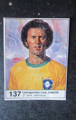 FIGURINA MUNDIAL 1982 GIORNALINO #137 LEONGEVILDO LINS JUNIOR BRASILE [AF3]