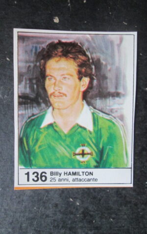 FIGURINA STICKER MUNDIAL 1982 GIORNALINO #136 BILLY HAMILTON IRLANDA NORD [AF3]