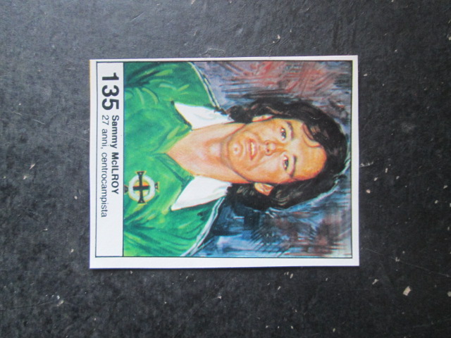 FIGURINA STICKER MUNDIAL 1982 GIORNALINO #135 SAMMY MCILROY IRLANDA NORD [AF3]