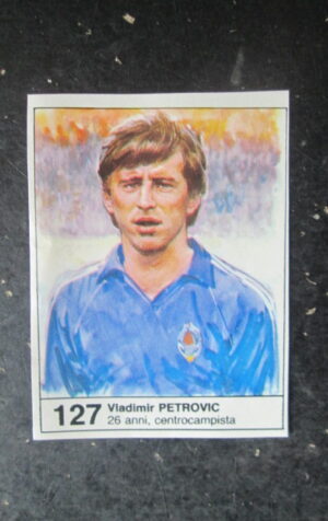 FIGURINA STICKER MUNDIAL 1982 GIORNALINO #127 VLADIMIR PETROVIC JUGOSLAVIA [AF3]