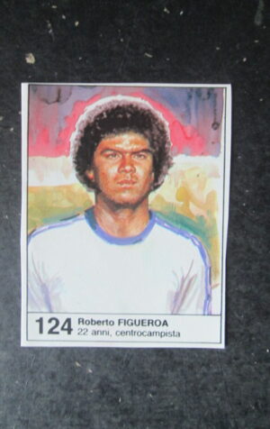 FIGURINA STICKER MUNDIAL 1982 GIORNALINO #124 ROBERTO FIGUEROA HONDURAS [AF3]