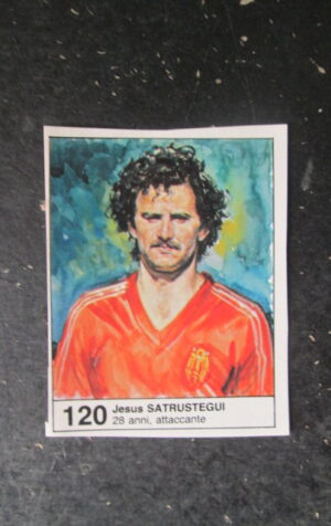 FIGURINA STICKER MUNDIAL 1982 GIORNALINO #120 JESUS SATRUSTEGUI ESPANA [AF3]
