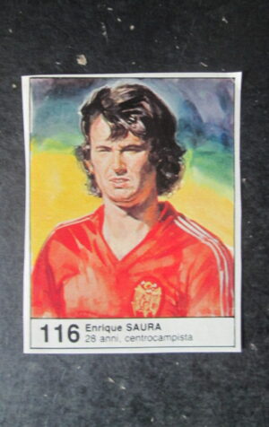 FIGURINA STICKER MUNDIAL 1982 GIORNALINO #116 ENRIQUE SAURA ESPANA [AF3]