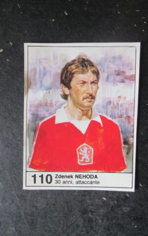 FIGURINA STICKER MUNDIAL 1982 GIORNALINO #110 ZDENEK NEHODA CECOSLOVACCHIA [AF3]