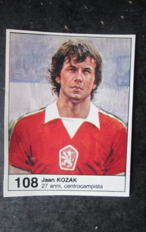FIGURINA STICKER MUNDIAL 1982 GIORNALINO #108 JAAN KOZAK CECOSLOVACCHIA [AF3]