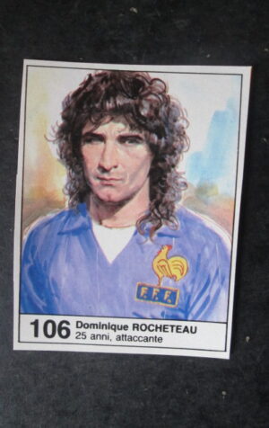 FIGURINA STICKER MUNDIAL 1982 GIORNALINO #106 DOMINIQUE  ROCHETEAU FRANCIA [AF3]