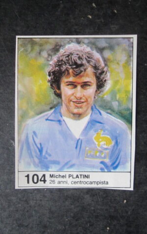 FIGURINA STICKER MUNDIAL 1982 GIORNALINO #104 MICHEL  PLATINI FRANCIA [AF3]