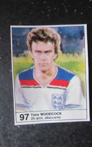 FIGURINA STICKER MUNDIAL 1982 GIORNALINO #97  TONY WOODCOCK ENGLAND [AF3]