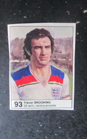 FIGURINA STICKER MUNDIAL 1982 GIORNALINO #93 TREVOR BOOKING ENGLAND [AF3]