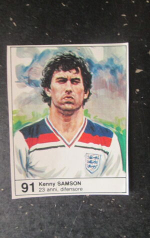 FIGURINA STICKER MUNDIAL 1982 GIORNALINO #91 KENNY SAMSON ENGLAND [AF3]