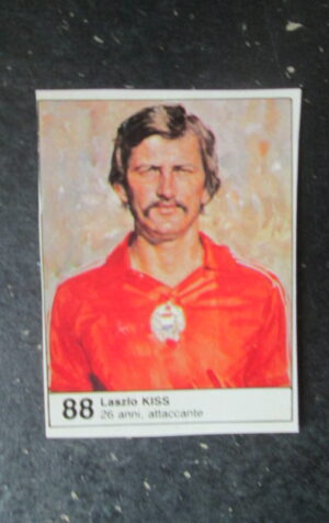 FIGURINA STICKER MUNDIAL 1982 GIORNALINO #88 LASZIO KISS UNGHERIA [AF3]