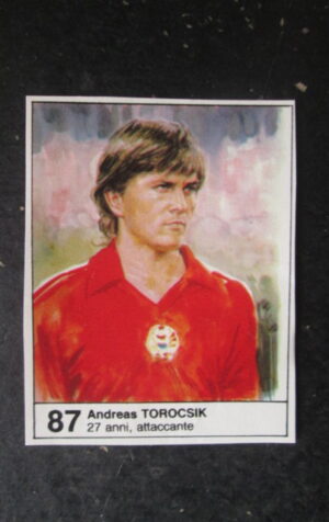 FIGURINA STICKER MUNDIAL 1982 GIORNALINO #87 ANDREASS TOROCSIK UNGHERIA [AF3]