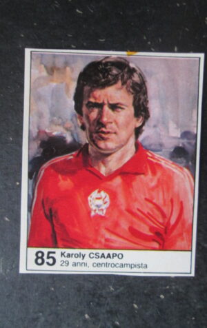 FIGURINA STICKER MUNDIAL 1982 GIORNALINO #85 KAROLY CSAAPO UNGHERIA [AF3]