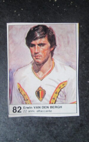 FIGURINA STICKER MUNDIAL 1982 GIORNALINO #82 ERWIN VAN DEN  BERGH BELGIO [AF3]