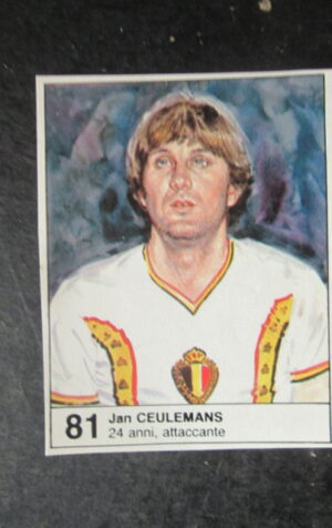 FIGURINA STICKER MUNDIAL 1982 GIORNALINO #81 JAN CEULEMANS BELGIO [AF3]