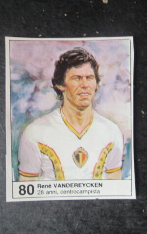 FIGURINA STICKER MUNDIAL 1982 GIORNALINO #80 RENE VANDEREYCKEN BELGIO [AF3]