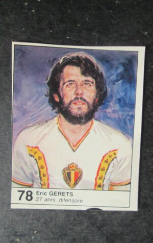 FIGURINA STICKER MUNDIAL 1982 GIORNALINO #78 ERIC GERETS BELGIO [AF3]